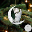 Westie Sit On The Moon Ornament