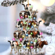 Cows Family And Led Light Merry Christmas