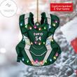 Personalized Baseball Chest Protector Green Ornament