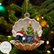 Black Labrador Retriever Sleeping Pearl In Christmas Ornament