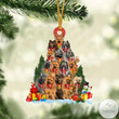 Keeshond Dog Christmas Tree Ornament