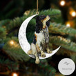 English Setter Sit On The Moon Ornament