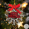 Cowboy Christmas Shaped Ornament