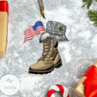 Army Boots And Flag Christmas Ornament
