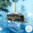 Personalized Modern Railroader Shaped Ornament