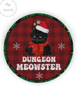 Black Cat Dungeon Meowster Circle Ornament