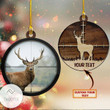 Personalized Hunting Deer Circle Ornament