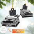 Personalized Grey Deejay Shaped Ornament