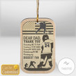 Personalized Dear Dad Thank You For Being My Biggest Fan Hockey Ornament