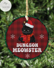 Black Cat Dungeon Meowster Circle Ornament