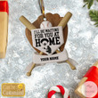 Personalized I'll Be Waiting For You At Home Baseball Ornament