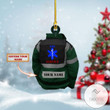 Personalized Green Jacket EMT Service Christmas Ornament