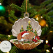 Fox Sleeping Pearl In Christmas Ornament