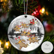 Sloths Riding Santa Claus Christmas Ornament