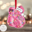 Personalized Pink Boxing Gloves Shaped Ornament