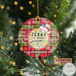 Personalized Texas Is Always Home Christmas Ornament