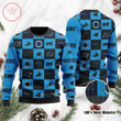 Carolina Panthers Logo Checkered Flannel Ugly Christmas Sweater