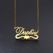 Daphine - Gold Name Necklace - Personalized Jewellery - Free Gift Box & Bag - Pendants Italic Christmas