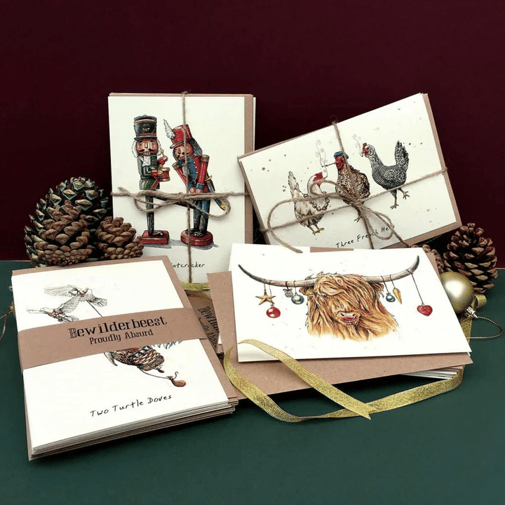 10 Christmas Cards Set - Holiday Cards Pack - Christmas Cards Set - Funny Christmas Cards - Christmas Cards Pack