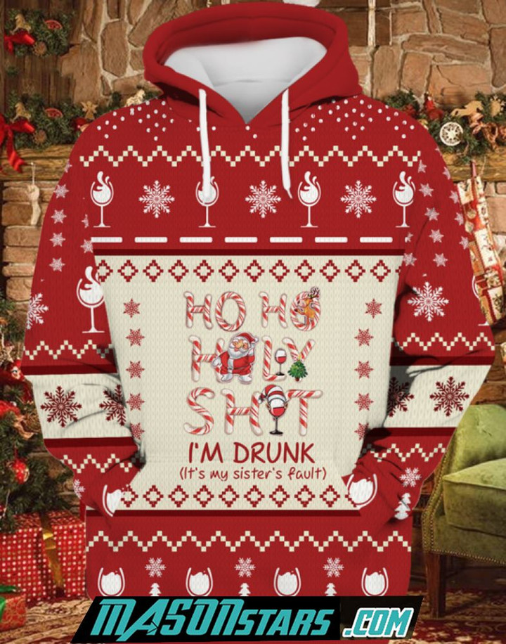 Ho Ho Ho Im Drunk Christmas Pullover Hoodie