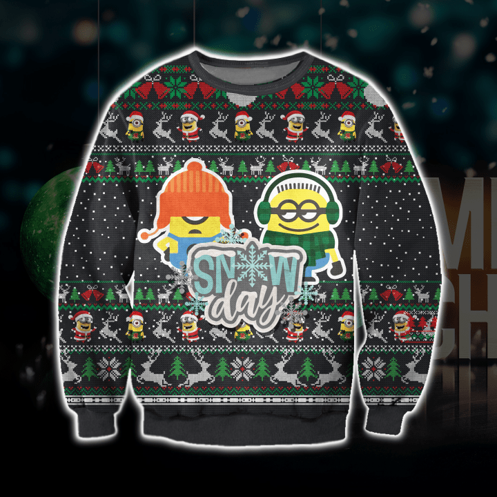 Minions Snow Day Ugly Christmas Sweater