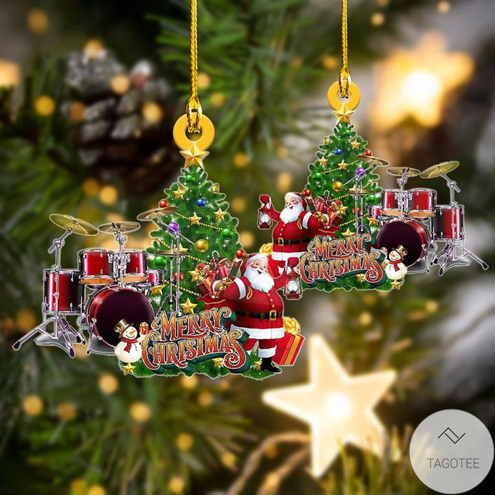 Drums Merry Christmas Ornament
