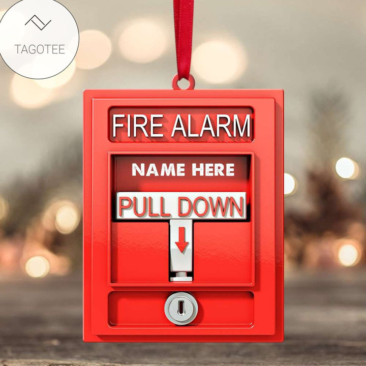 Personalized Fire Alarm Shaped Ornament