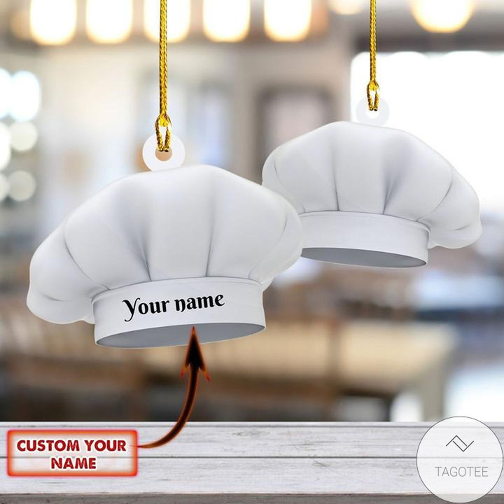 Personalized Chef Hat Shaped Ornament