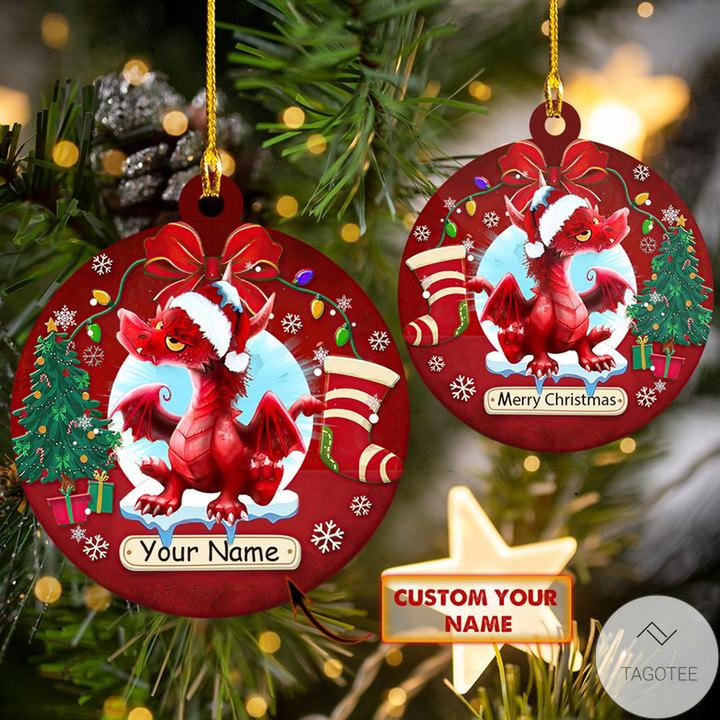 Personalized Christmas Dragon Shaped Ornament
