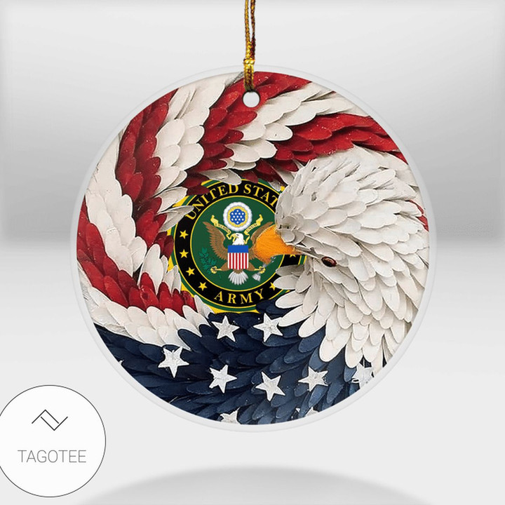 Army Eagle Christmas Ornament