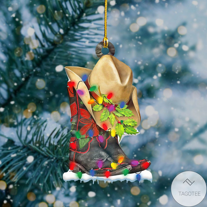 Cowboy Light Christmas Shape Ornament