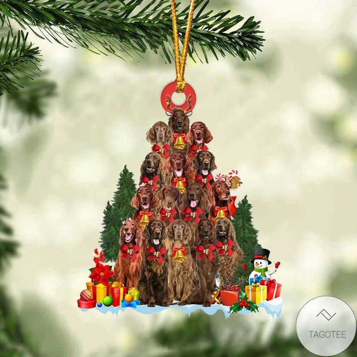 Irish Setter Dog Christmas Tree Ornament