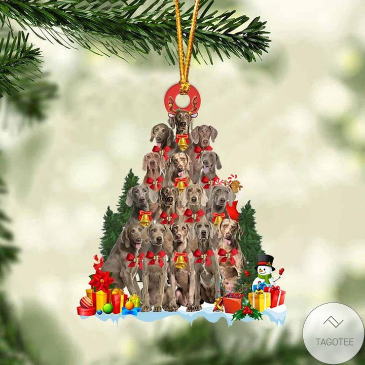 Weimaraner Dog Christmas Tree Ornament