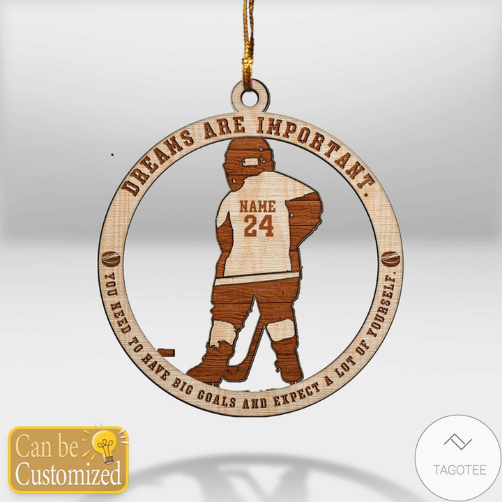 Personalized Ice Hockey Dreams Are Important Ornament