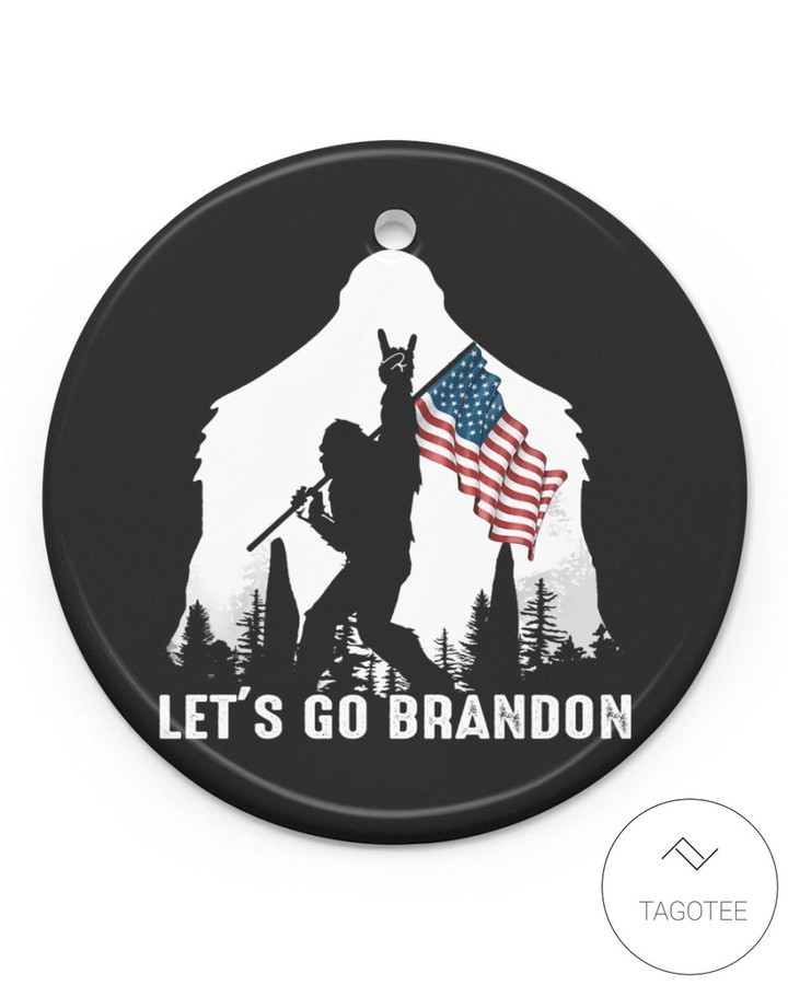 Let's Go Brandon Circle Ornament