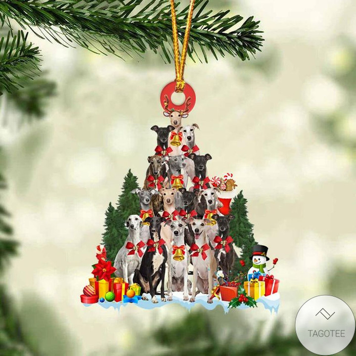 Greyhound Dog Christmas Tree Ornament