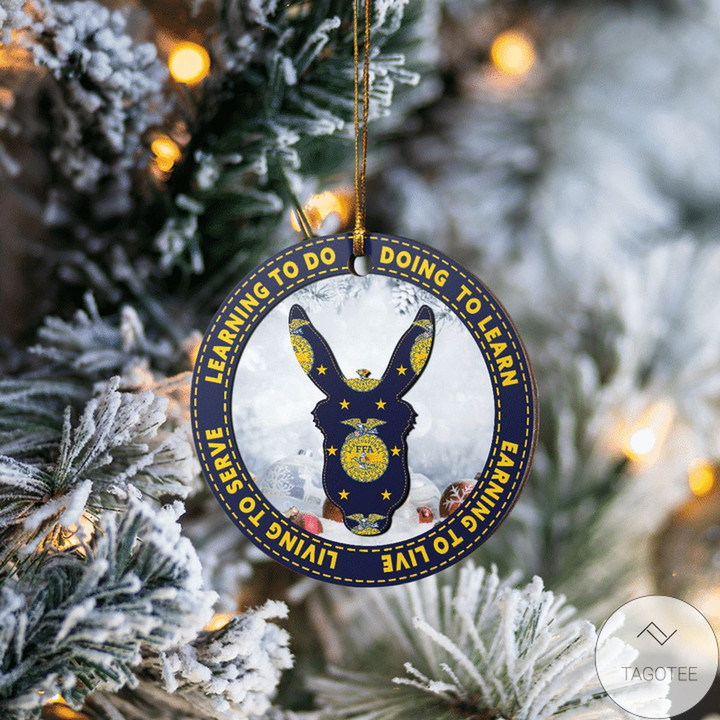 Donkey Learning To Do Doing To Learn Ffa Logo Ornament