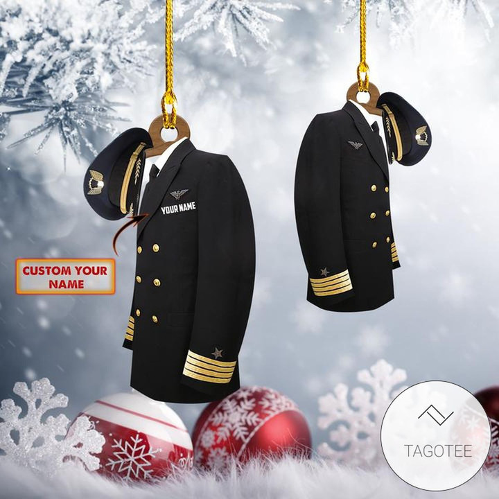 Personalized Pilot Uniform Shaped Ornament