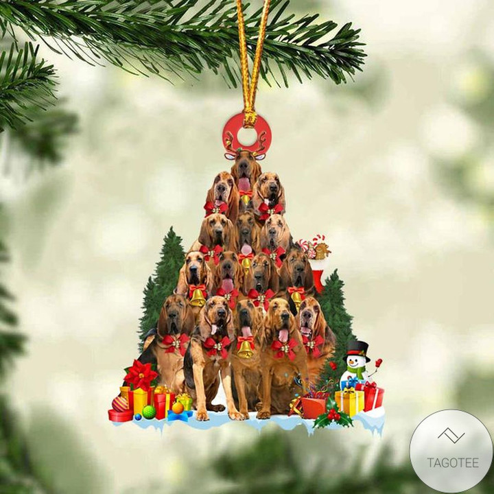 Bloodhound Dog Christmas Tree Ornament