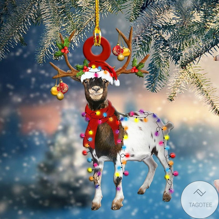 Christmas Light Goat Shape Ornament