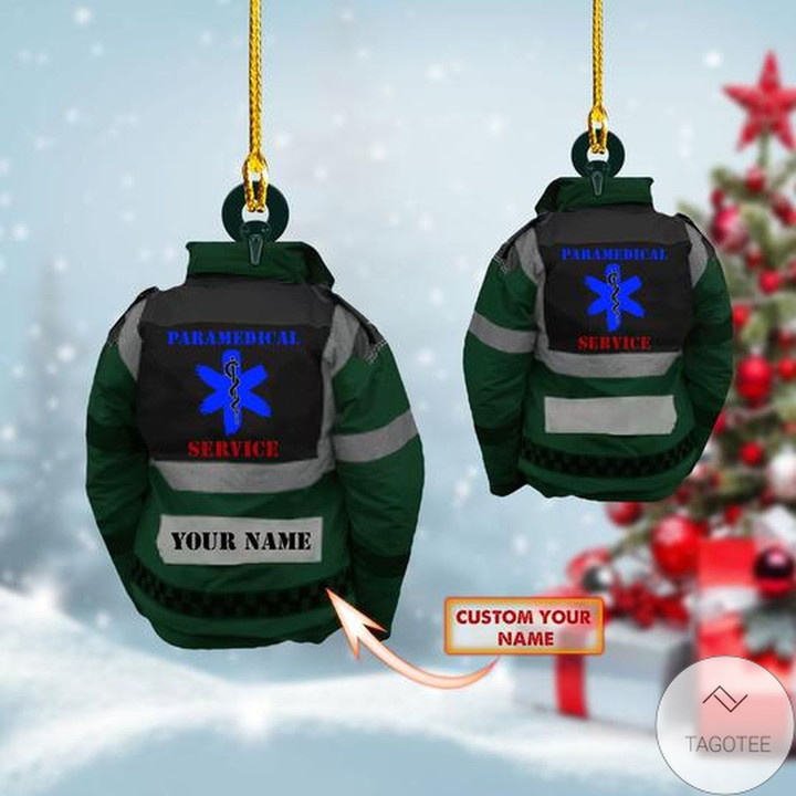 Personalized Emt Paramedic Green Shaped Ornament