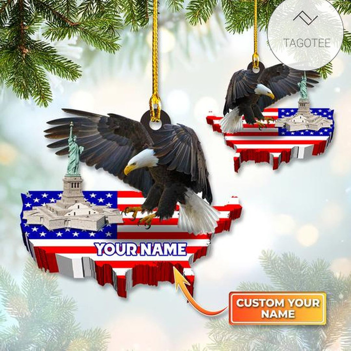 Personalized Eagle American Pride Liberty Statue Ornament