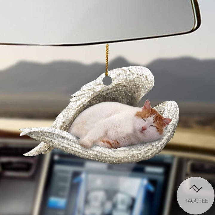 Turkish Van Cat Sleeping Angel Car Hanging Sleeping Angel Ornament