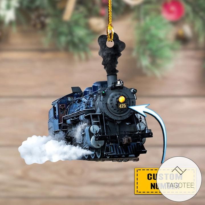 Personalized Railroader Hauling Stock Shaped Ornament