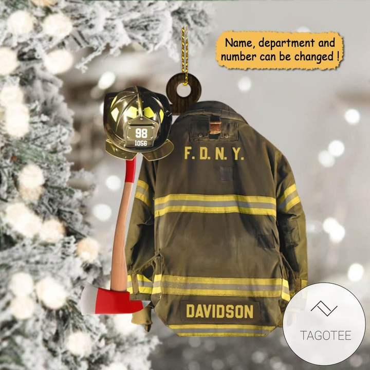 Personalized Firefighter Armor Shaped Ornament
