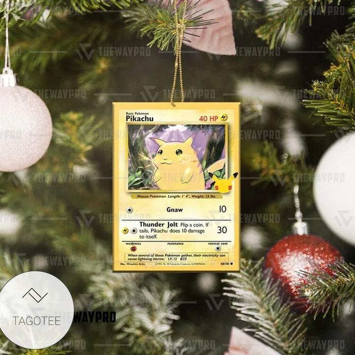 Pokemon Pikachu Card Custom Ornament