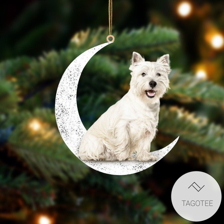 West Highland White Terrier  Sit On The Moon Ornament