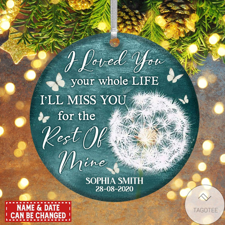 Personalized I Love And Miss You Ornament