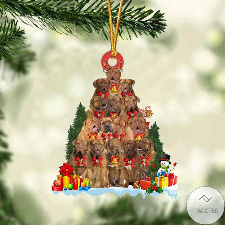 Dogue De Bordeaux Dog Christmas Tree Ornament
