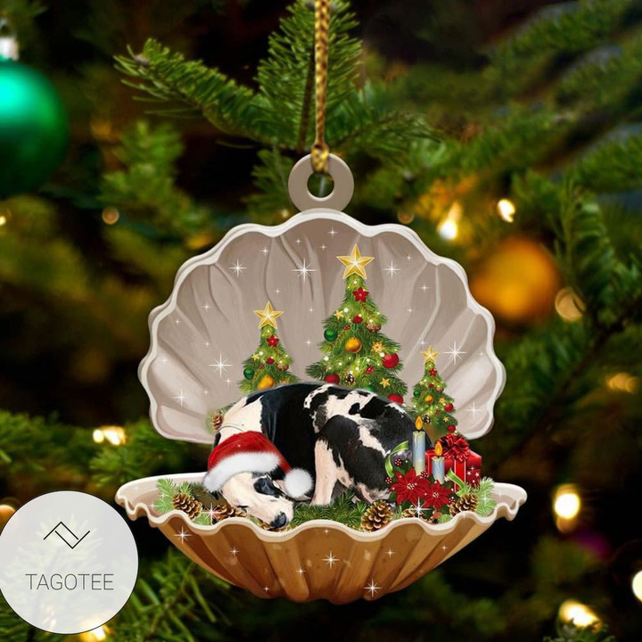 Great Dane Sleeping Pearl In Christmas Ornament